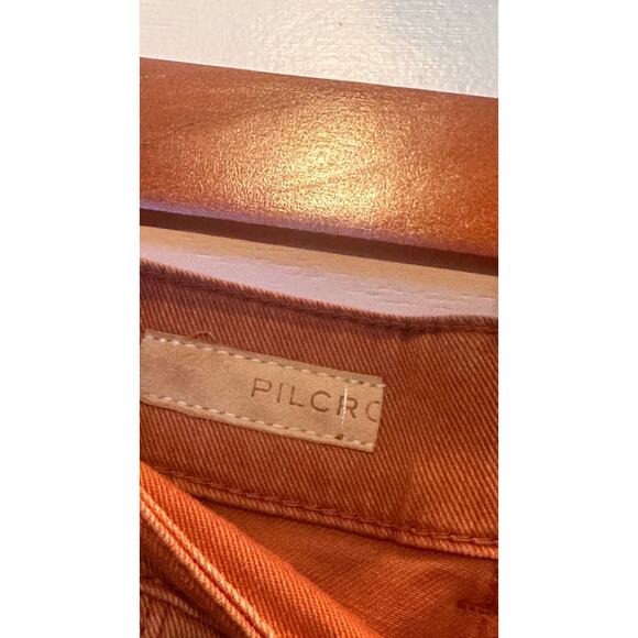 Pilcro Anthropologie Jeans The Icon Flare Bronze Raw Hem Women's size 32 - Picture 6 of 6